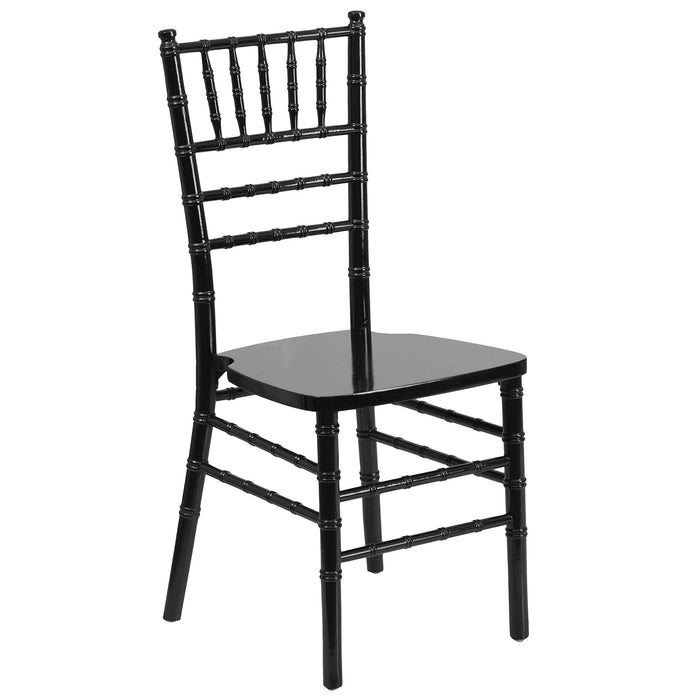 Flash Furniture 2 Pack HERCULES Series Black Wood Chiavari Chair - new