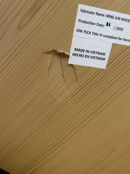 Better Homes & Gardens Lillian Fluted Coffee Table, Natural Pine Finish - new