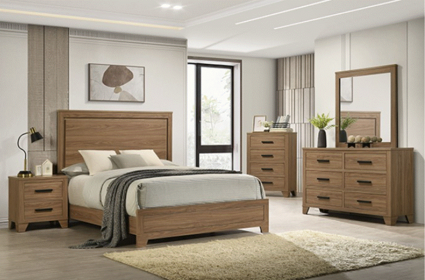 Panelli 5 Pc Queen Bedroom Set w/ Chest - new