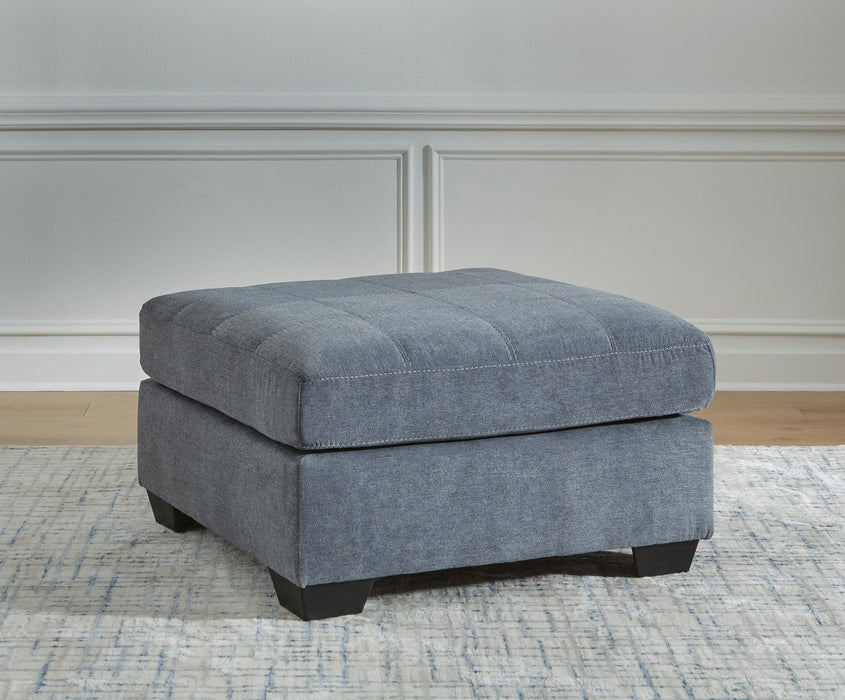 Marleton Denim Oversized Accent Ottoman