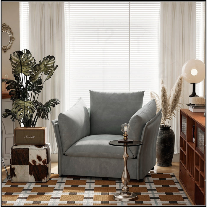 Chenille Oversized Sofa Lounge Chair - Dark Grey - new