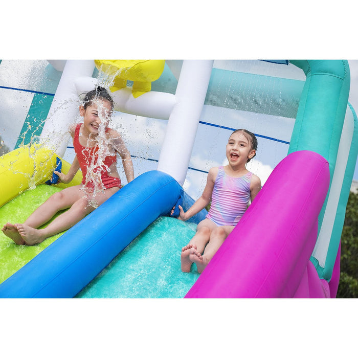 H2OGO! Triple Splash Kids Inflatable Water Park - Heavily Used - Needs Patch - See Images - used_marks_scratches
