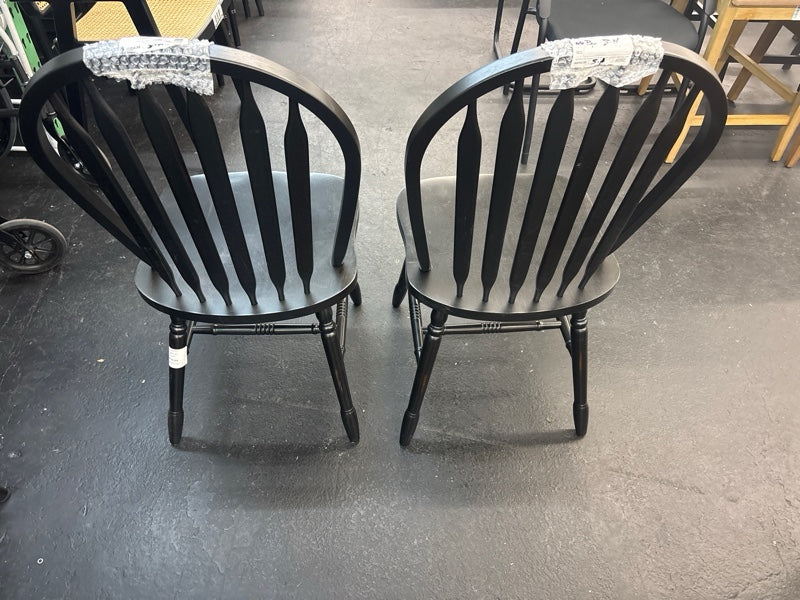 Set fo 2 Sunset Trading Black Cherry Selections Dining Chairs, Distressed Antique rub Through - new