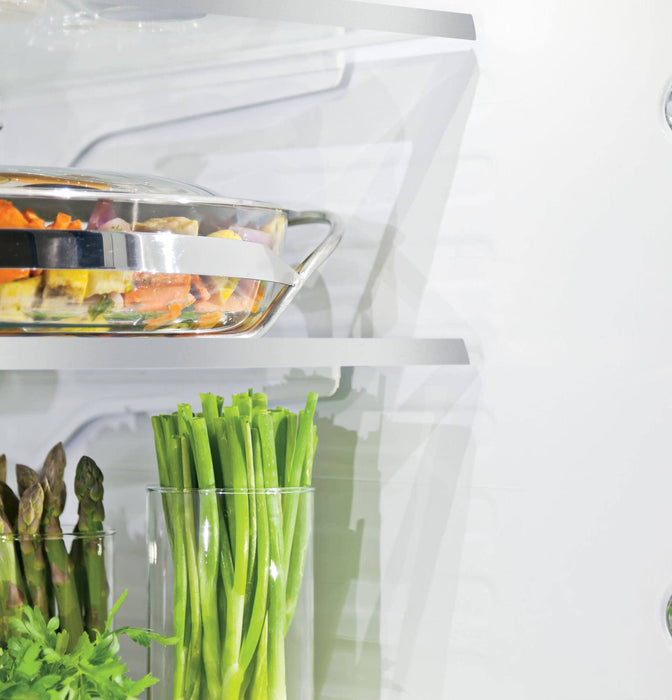 GE Profile PYE22KYNFS 36" Counter-Depth Bottom Freezer with French Door Twin Chill Evaporator Quick Space Shelf and LED Lighting in Fingerprint Resistant Stainless Steel - open_box