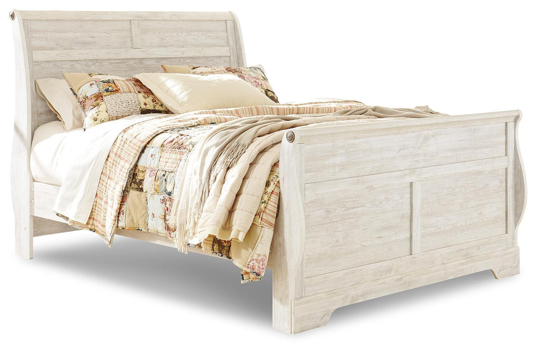 Willowton Whitewash Willowton Queen Sleigh Bed