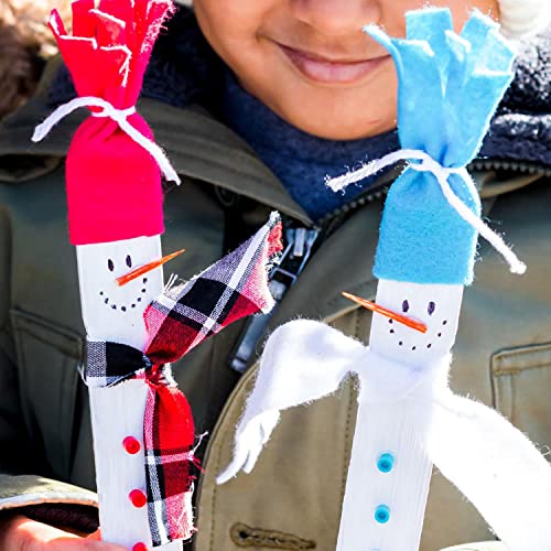 WoodU Paint Craft Sticks 21"- Bamboo Wax Sticks, Natural Wood Popsicle Sticks for Home, Office - Hard Wood Stirrers - Wooden Craft Sticks Mixing Paddles for Epoxy or Resin & Garden Sign - ne