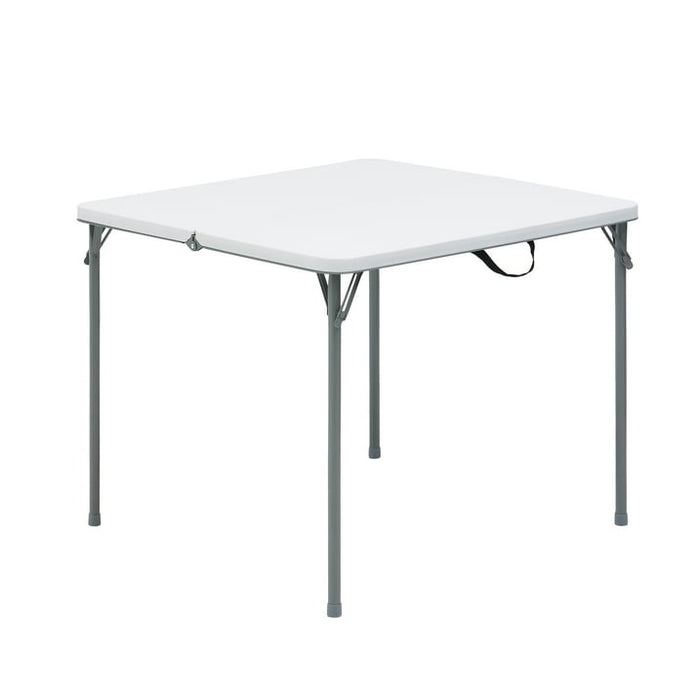 Mainstays 34" Square Resin Fold-in-Half Table, White - new