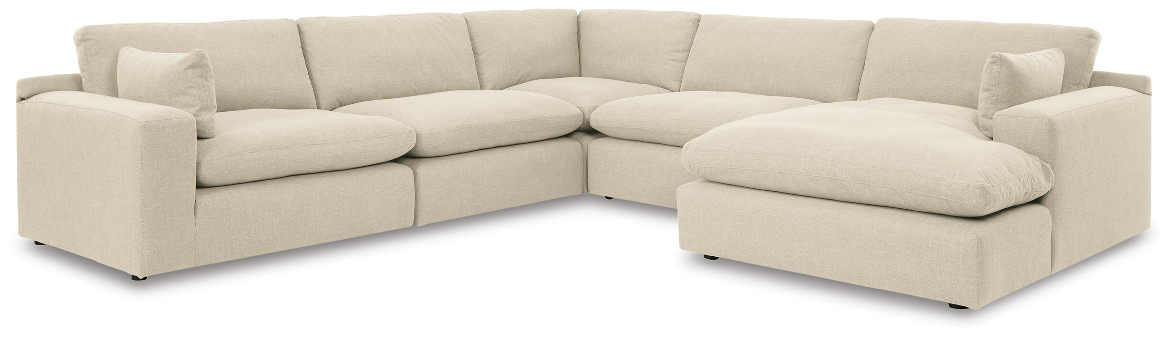 Elyza Linen Elyza 5-Piece Sectional with Chaise