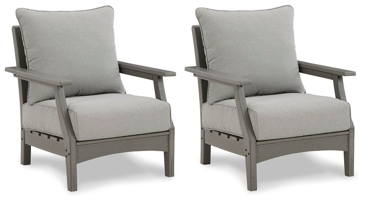 Visola Gray Lounge Chair w/Cushion (Priced Per Item, Must Order 2, 4, 6, or 8)