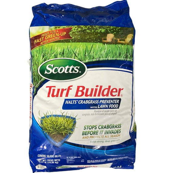 Scotts Turf Builder Halts Crabgrass Preventer with Lawn Food, 16,000 sq.ft - open_box