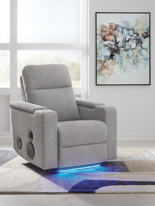 Landdin Pewter Glider PWR REC w/Audio System