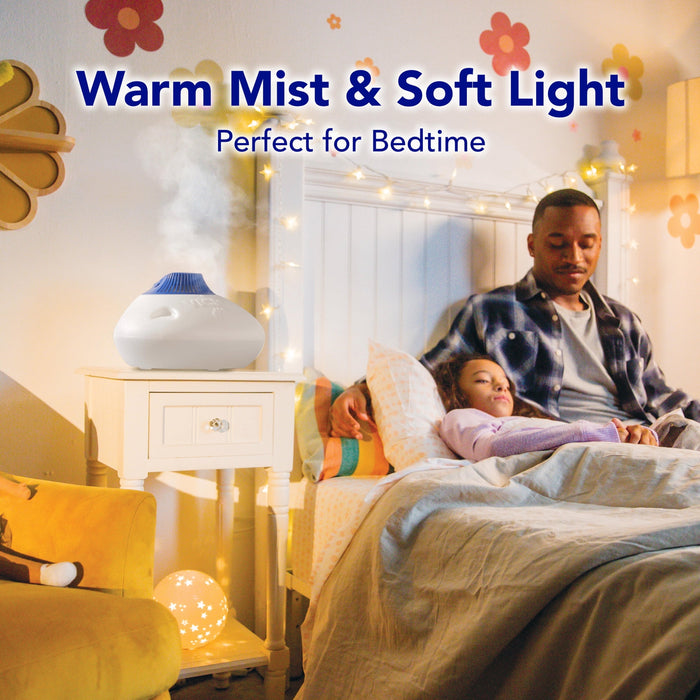Vicks Warm Steam Vaporizer Humidifier with Night Light, 1.5 Gal, 600 Sq. Ft, White, V150SGNLUPCV2 - new