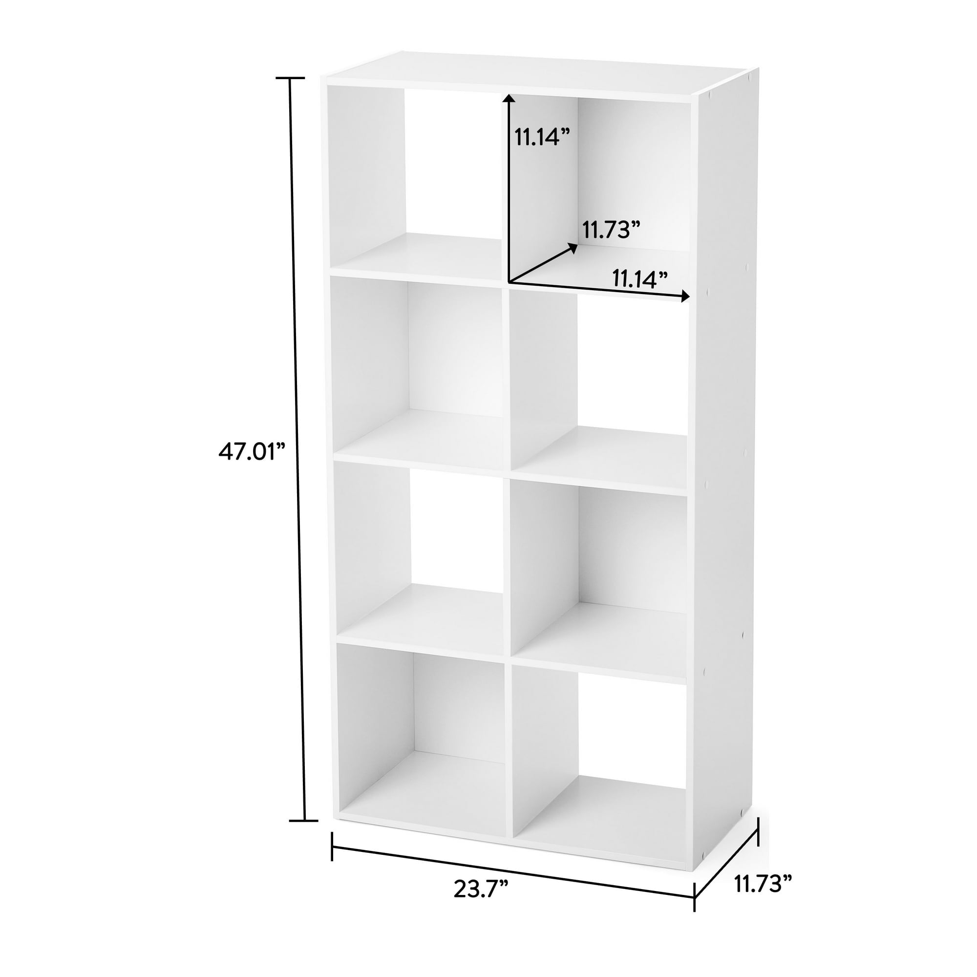 Mainstays 11 8-Cube Storage Organizer, White - new