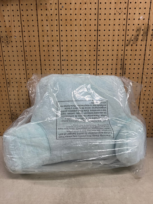 Mainstays Faux Fur Plush Backrest Pillow, Specialty Size, Aqua - open_box