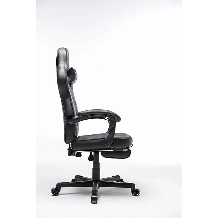 Arozzi - Mugello Special Edition Gaming Chair with Footrest - Pure Black - open_box