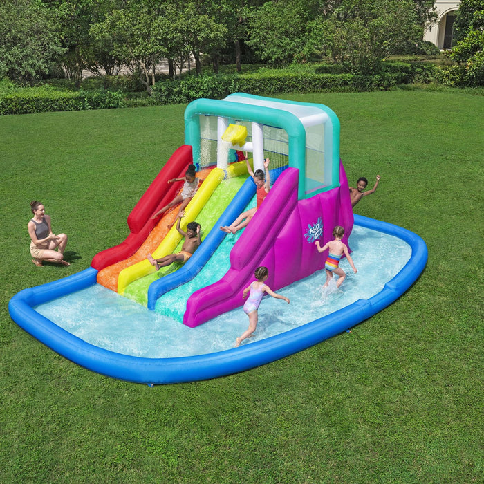 H2OGO! Triple Splash Kids Inflatable Water Park - Heavily Used - Needs Patch - See Images - used_marks_scratches