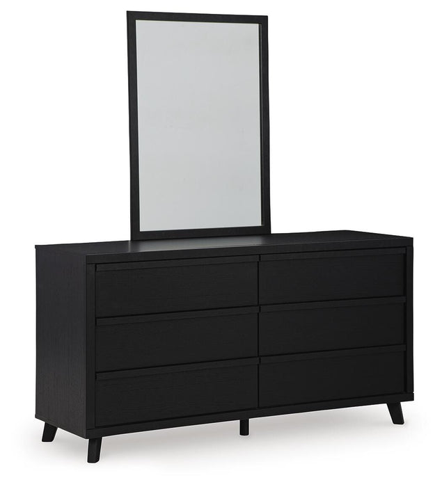Danziar Black Danziar Dresser and Mirror