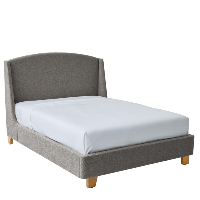 Better Homes & Gardens Windsor Platform Bed with Wingback Headboard, Queen, Gray Boucle - new
