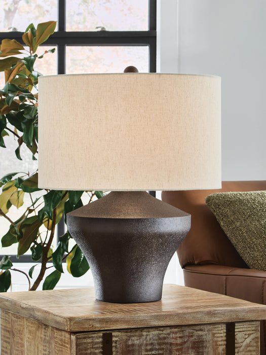Dolanham Distressed Brown Metal Table Lamp (1/CN)