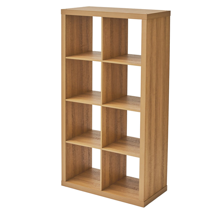 Better Homes & Gardens 8 Cube Storage Organizer, Light Honey - new
