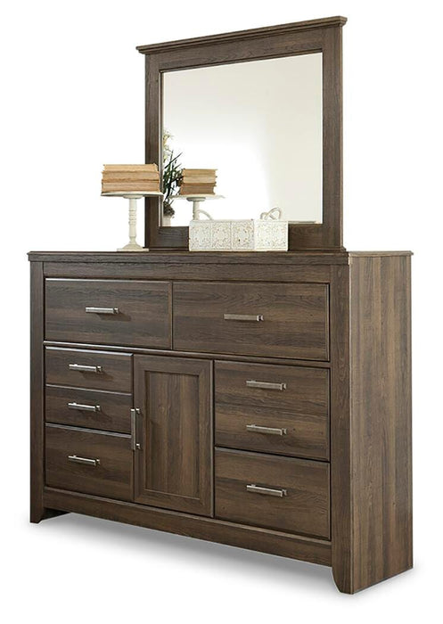 Juararo Dark Brown Juararo Dresser and Mirror