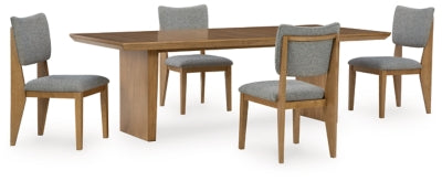 Sherbana Light Brown Sherbana Dining Table and 4 Chairs