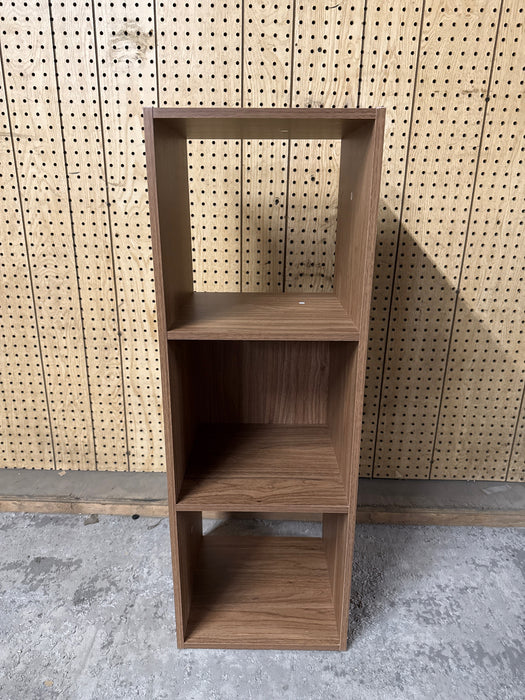 Mainstays 3 Cube Storage Organizer, Warm Walnut - new