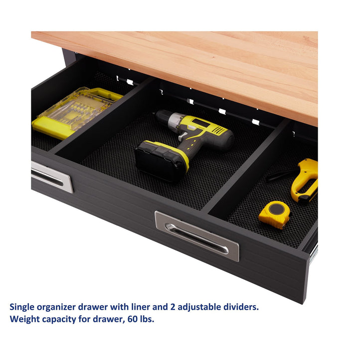 Seville Classics UltraHD Height Adjustable Lighted Work Center, 45"W x 22"D x 50.75-64"H - new