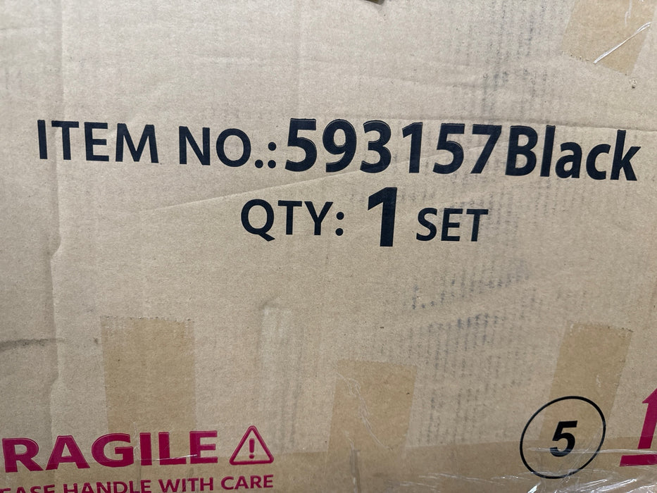 Yaheetech Faux Leather Accent Arm Chair For Living Room, Black - new