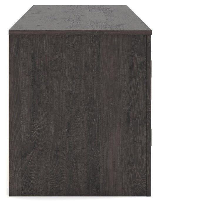 Cayboni Black Cayboni 71" TV Stand with Electric Fireplace