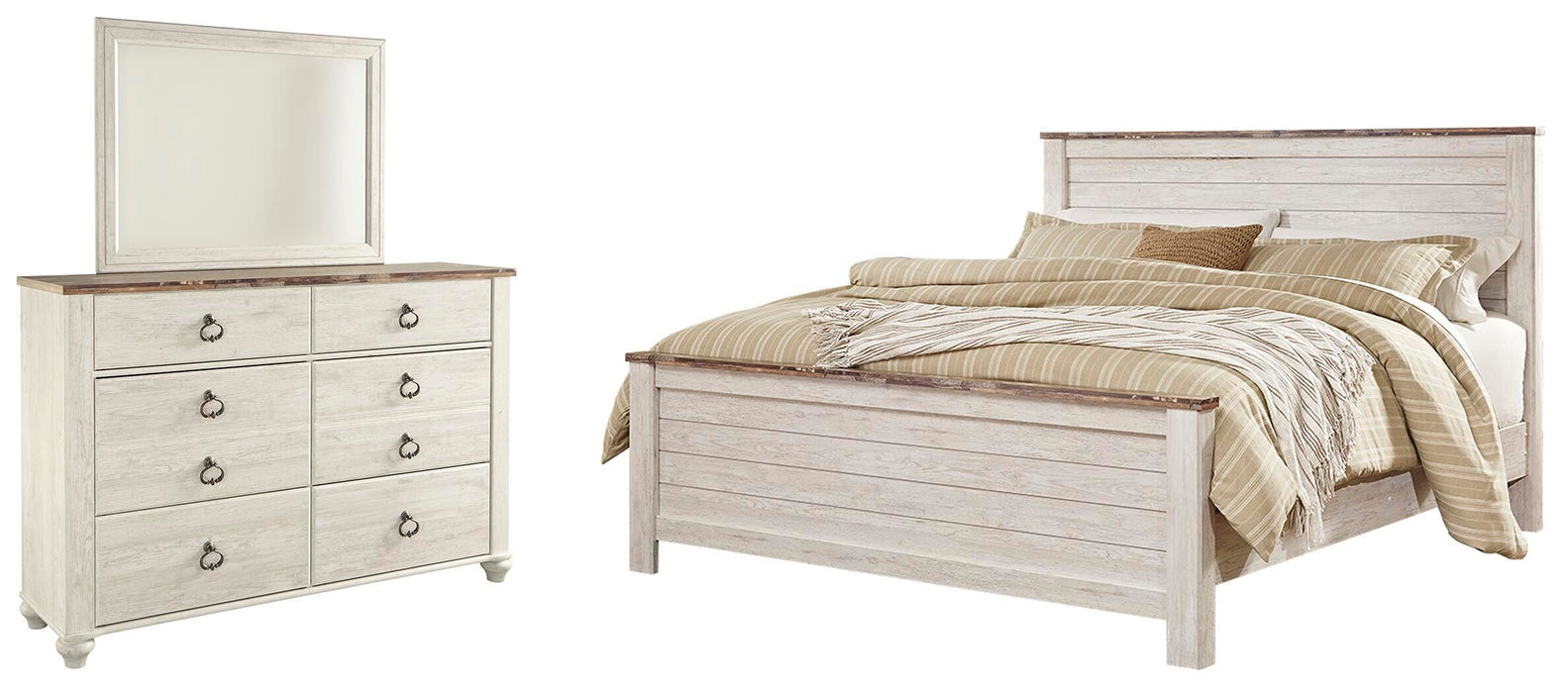 Willowton Whitewash Panel Bedroom Collection
