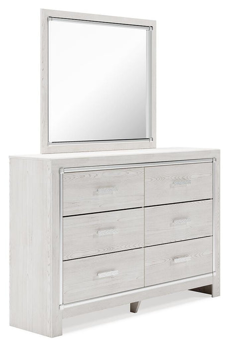 Altyra White Altyra Dresser and Mirror