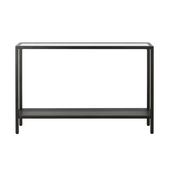 Henn&Hart 46" Wide Rectangular Console Table in Blackened Bronze, Entryway Table, Accent Table for Living Room, Hallway - new