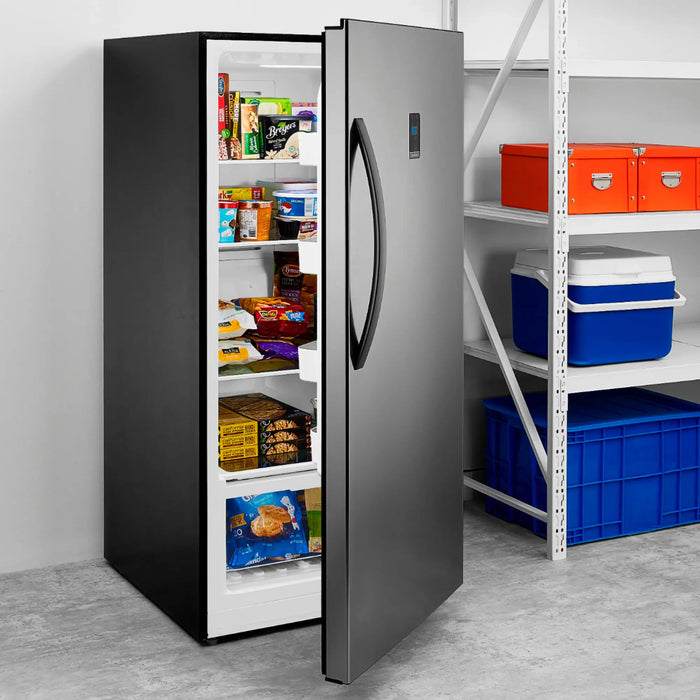 Insignia™ - 13.8 Cu. Ft. Garage Ready Convertible Upright Freezer with ENERGY STAR Certification - Stainless Steel - new