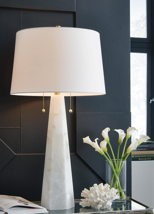 Laurellen White Alabaster Table Lamp (1/CN)