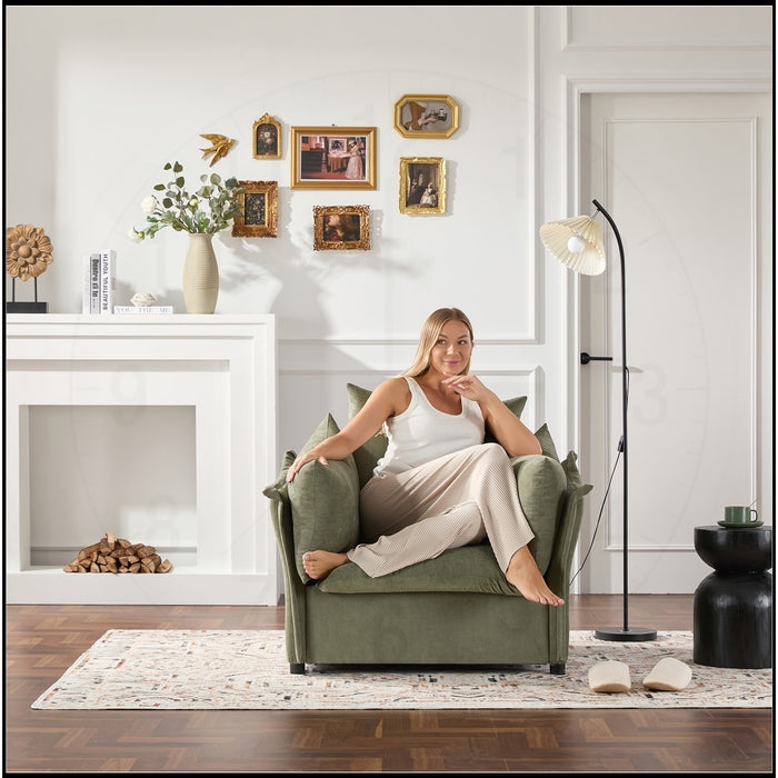 Chenille Oversized Sofa Lounge Chair - Dark Grey - new