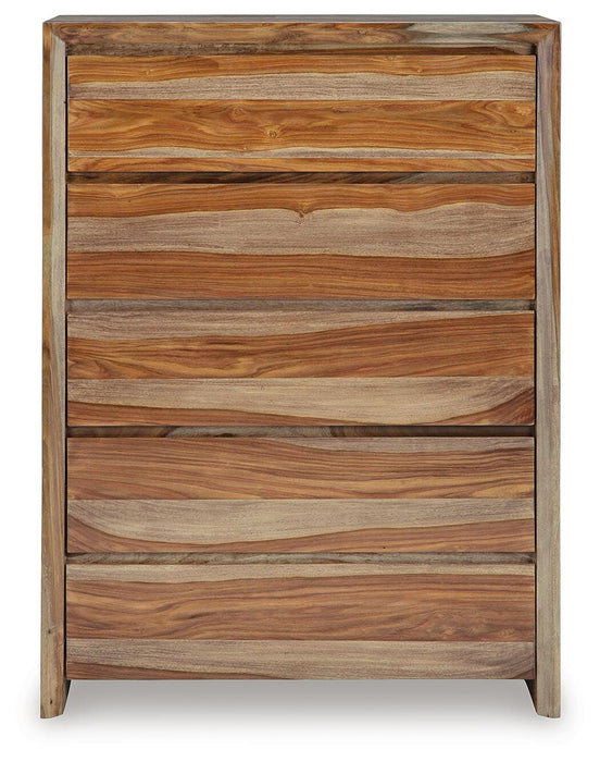 Dressonni Brown Five Drawer Chest