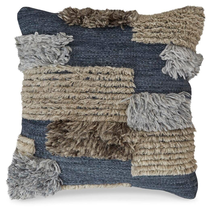 Gibbend Blue/Gray/White Pillow (4/CS)