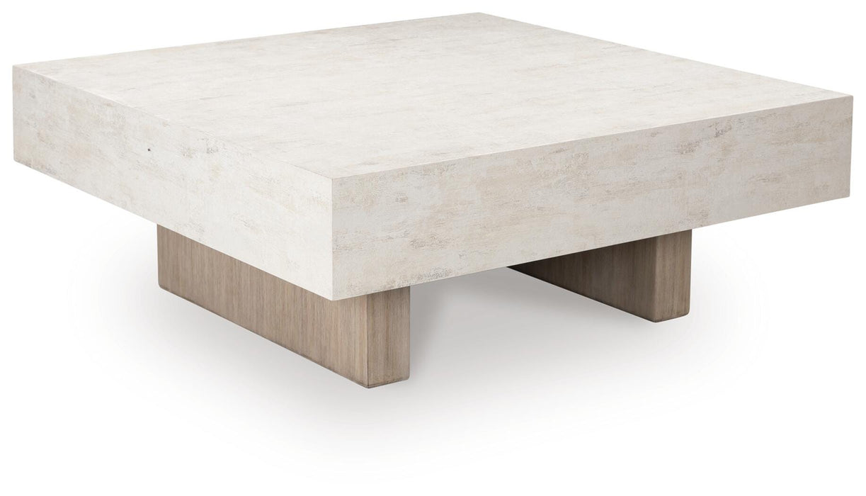 Jorlaina Light Grayish Brown Square Cocktail Table