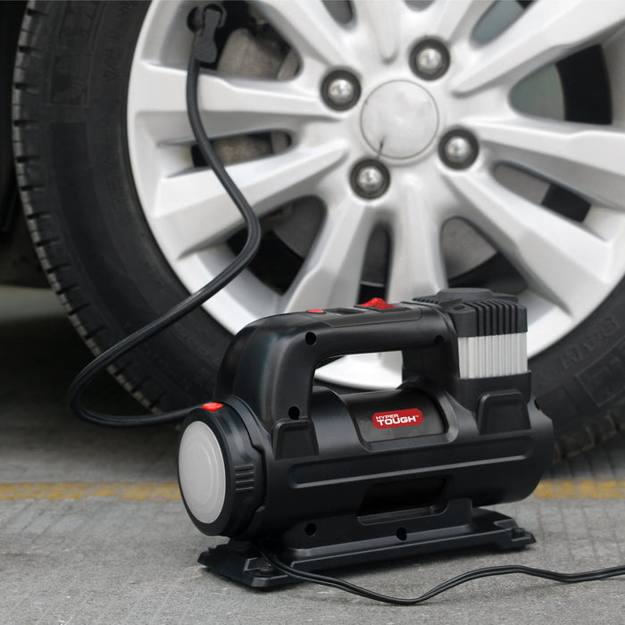 Hyper Tough DC 12V Heavy Duty Direct Drive Digital Tire Inflator with Detachable LED Light - new