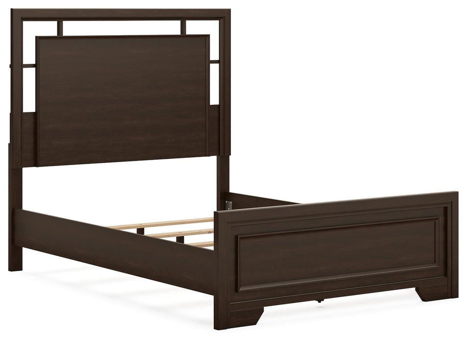 Covetown Dark Brown Covetown Full Panel Bed