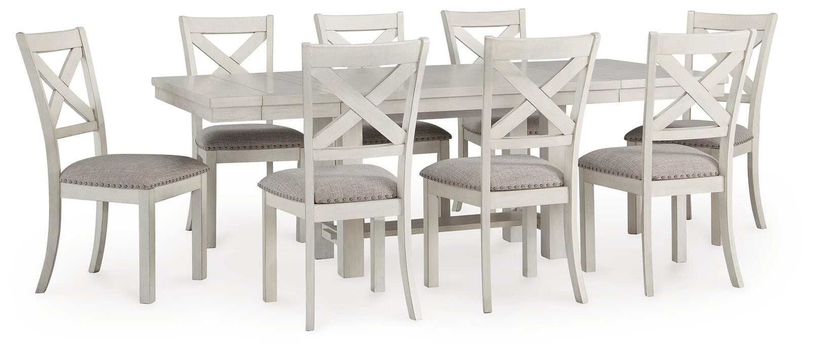 Robbinsdale Antique White Robbinsdale Dining Table and 8 Chairs