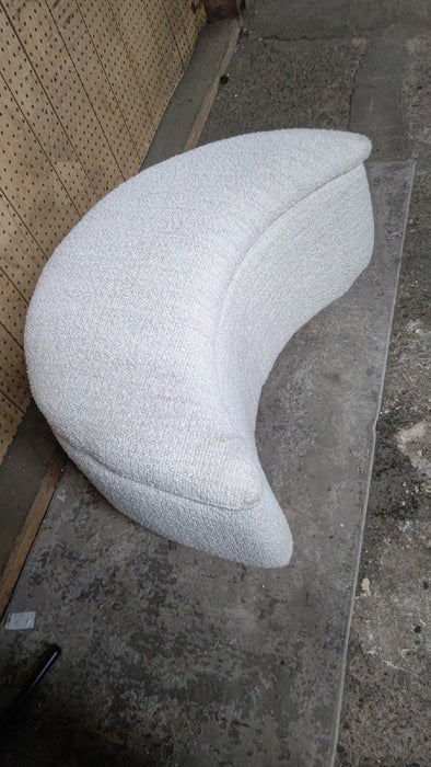 Better Homes & Gardens Juliet Modern Crescent Ottoman with Storage - open_box