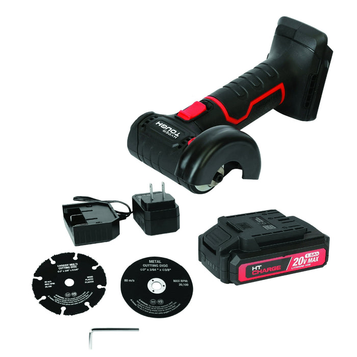 Hyper Tough 20V Max Brushless Cordless Cut-Off Tool with 1.5Ah Lithium-Ion Battery and Charger - use_like_new