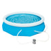 Bluescape Fast Set 10’ x 30” Round Inflatable Soft Sided Above Ground Pool Set Including Pool Pump Bundle