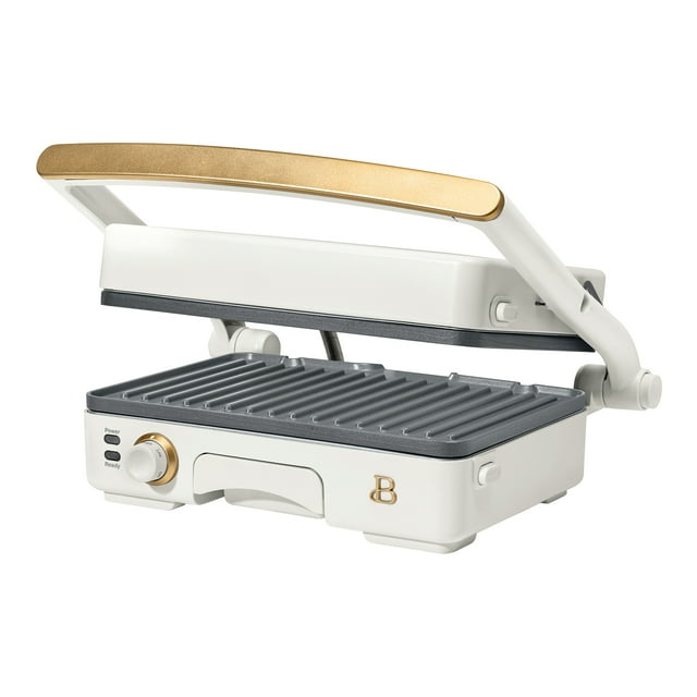 Beautiful 2-in-1 Panini Press & Grill, White Icing by Drew Barrymore - open_box