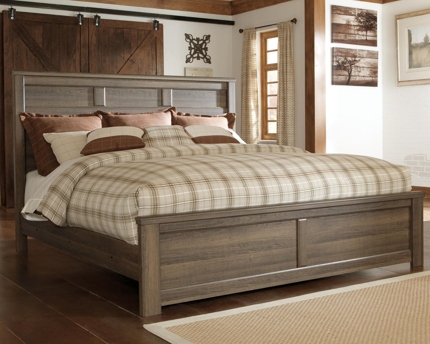 Juararo Dark Brown Juararo California King Panel Bed