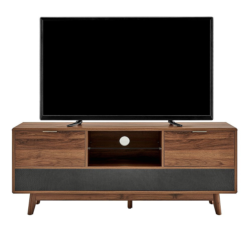 60 in. Walnut Larsen Smart TV Stand with Audio System - display_model