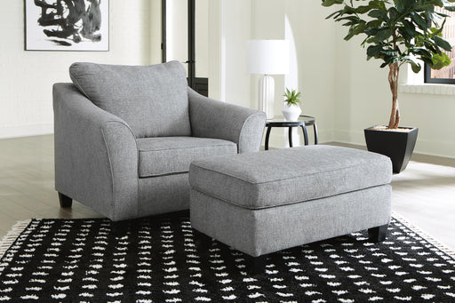 Mathonia Smoke Mathonia Chair and Ottoman