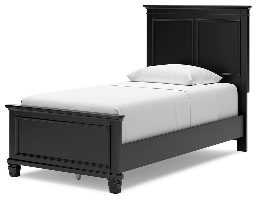 Lanolee Black Lanolee Twin Panel Bed
